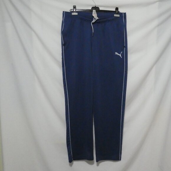 PUMA | xl - extra large | Blue Exercise / Track Pants With White Stripe Sides - Picture 1 of 15